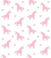 Vector seamless pattern of unicorn silhouette