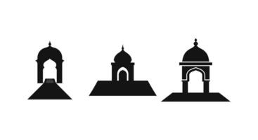 Elegant Mosque Silhouettes Collection vector