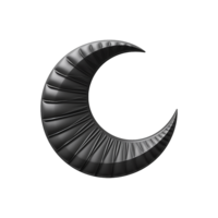 AI generated 3d render ramadan moon isolated on transparent background png