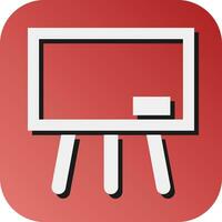 Chalkboard Vector Glyph Gradient Background Icon For Personal And Commercial Use.