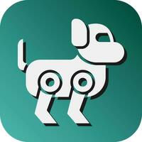 Robot Dog Vector Glyph Gradient Background Icon For Personal And Commercial Use.