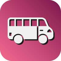 Van Vector Glyph Gradient Background Icon For Personal And Commercial Use.