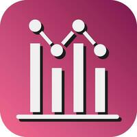 Graph Vector Glyph Gradient Background Icon For Personal And Commercial Use.
