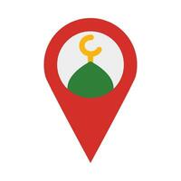 Mosque Location Vector Flat Icon For Personal And Commercial Use.