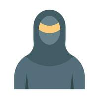 mujer con niqab vector plano icono para personal y comercial usar.