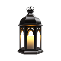 AI generated 3d render islamic lantern isolated on transparent background png