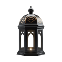 AI generated 3d render islamic lantern isolated on transparent background png