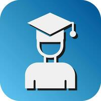 Student Vector Glyph Gradient Background Icon For Personal And Commercial Use.