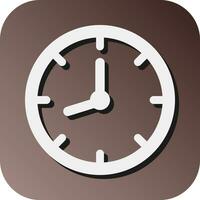 Clock Vector Glyph Gradient Background Icon For Personal And Commercial Use.