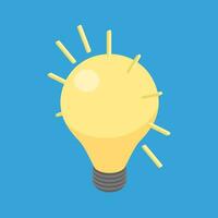 lamp light bulb isometric icon. Idea concept, solution innovative technology. Creative idea icon, vector illustration in flat design.