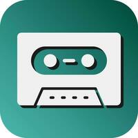 Cassette Player Vector Glyph Gradient Background Icon For Personal And Commercial Use.