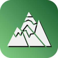 Mountains Vector Glyph Gradient Background Icon For Personal And Commercial Use.