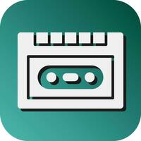 Tape Recorder Vector Glyph Gradient Background Icon For Personal And Commercial Use.