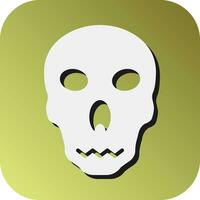Skull Vector Glyph Gradient Background Icon For Personal And Commercial Use.