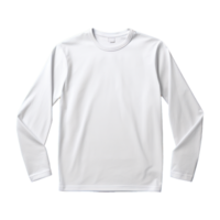 ai generado hombre largo manga blanco camiseta aislado en transparente antecedentes png