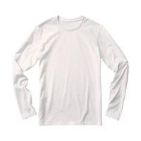 AI generated Man long sleeve white tshirt isolated on transparent background png