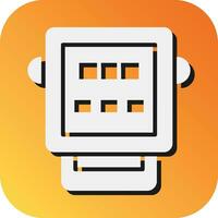 Meter Vector Glyph Gradient Background Icon For Personal And Commercial Use.
