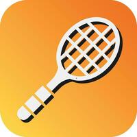 Tennis Racket Vector Glyph Gradient Background Icon For Personal And Commercial Use.