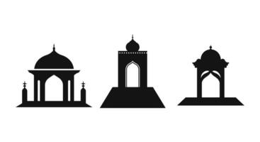 Islamic Silhouetted Cityscape Art vector