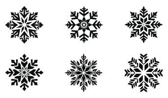 Wintry Lace Snowflake Vector Kit