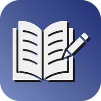 Writing Vector Glyph Gradient Background Icon For Personal And Commercial Use.