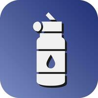 Water Bottle Vector Glyph Gradient Background Icon For Personal And Commercial Use.