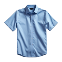 AI generated Man short sleeve blue shirt on transparent background png