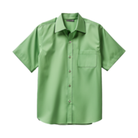 ai généré homme court manche vert chemise sur transparent Contexte png