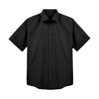 ai generado hombre corto manga negro camisa en transparente antecedentes png