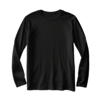 AI generated Man long sleeve black tshirt isolated on transparent background png
