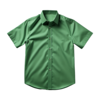 ai généré homme court manche vert chemise sur transparent Contexte png