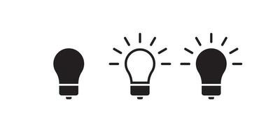 Bulb lights. Idea lamp icons. Bulb icons. Idea symbols. Vector illustration