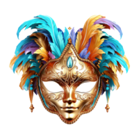 AI generated Carnival mask isolated on transparent background png