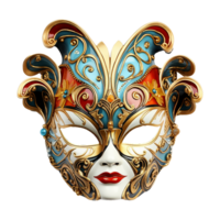 AI generated Carnival mask isolated on transparent background png
