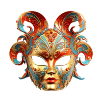 AI generated Carnival mask isolated on transparent background png