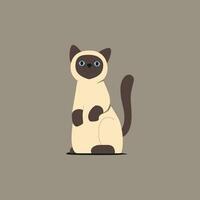 Cute cat. Vector illustration in flat style. Cartoon character.