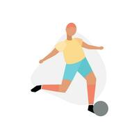 Soccer player flat icon isolated on white background for web and mobile app design vector