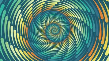 Abstract spiral spinning vibrant color vortex background. vector