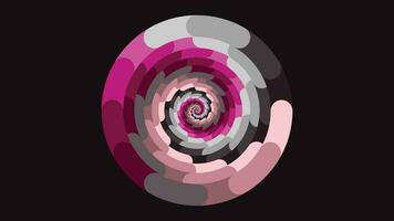 Abstarct spiral twisted dotted round vortex style purple color background vector