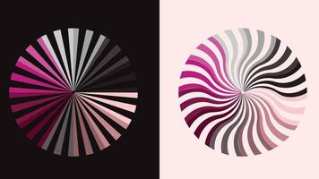 Abstarct spiral twisted dotted round vortex style purple color background vector