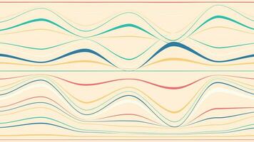 Abstarct chaotic distort wavy line background in simple and creative style. vector