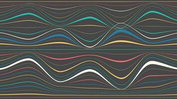 Abstarct chaotic distort wavy line background in simple and creative style. vector