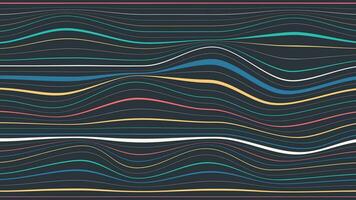 Abstract data flowing wavy line model background. vector