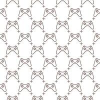 Gamepad or Game Controller vector Controlling Device outline seamless pattern