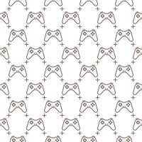 Gamepad or Game Controller vector Controlling Device outline seamless pattern