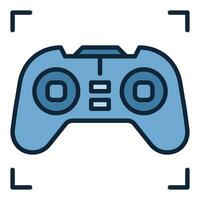 Computer Video Game Controller vector Game Pad colored icon or logo element