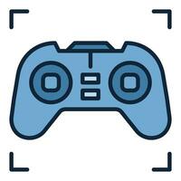 Computer Video Game Controller vector Game Pad colored icon or logo element