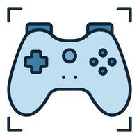 jugador juego controlador vector gamepad de colores icono o firmar