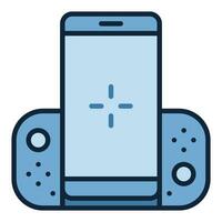 juego controlador para móvil teléfono vector gamepad para teléfono inteligente de colores icono o diseño elemento