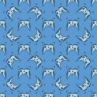 Gamepad for Console vector Joypad colored seamless pattern